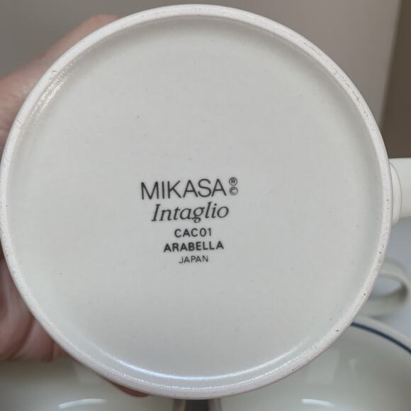 5 Mikasa Intaglio CAC01 Arabella Flat Mug Coffee Tea Cup 2.75” Tall 4” Diameter - Picture 5 of 5